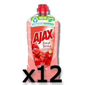 12x Płyn Ajax Floral Fiesta Hibiskus 1l