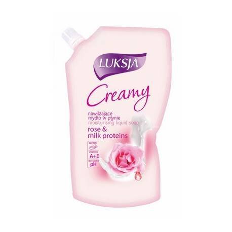 Luksja Creamy Rose Petals & Milk Proteins Kremowe mydło w płynie, opakowanie uzupełniające 400 ml
