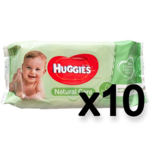 10x Huggies Natural Care Chusteczki 56 szt
