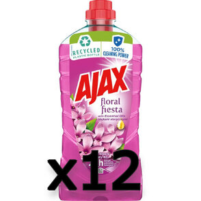 12x Płyn Ajax Floral Fiesta Kwiaty Bzu 1l