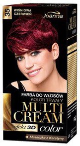 Farba do włosów Multi Cream Color Joanna Wiśniowa Czerwień 35
