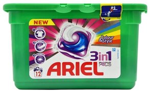 Kapsułki do prania Ariel 3w1 Kolor 12szt