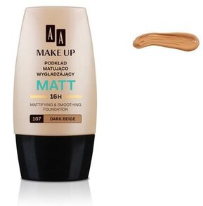 AA Make Up podkład do twarzy matująco-wygładzający Matt nr 107 Dark Beige 30ml