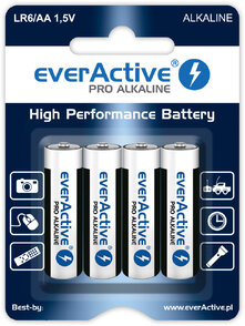 Baterie alkaliczne everActive LR6 AA Pro Alkaline - blister 4szt