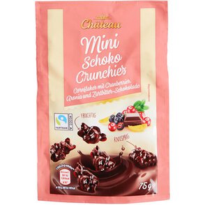 Chateau Mini Schoko Crunchies Płatki w deserowej czekoladzie 75g