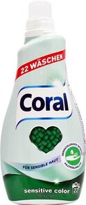 Coral 22 prania Żel Sensitive Color 1,1l