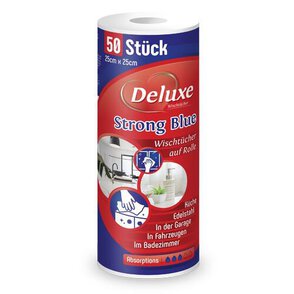 Deluxe Strong Blue Ścierka na rolce 50 sztuk (25x25cm)