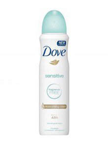 Dove Sensitive Bezzapachowy antyperspirant damski w spray 150 ml