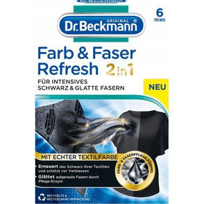 Dr.Beckmann Farb-& Faser Refresh 2in1. Chusteczki przywracające czerń 6 sztuk