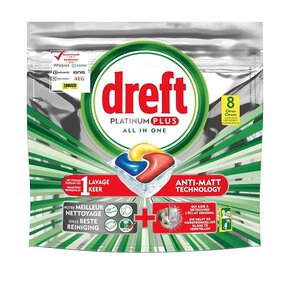 Dreft Platinum Plus Citron Tabletki do zmywarki 8 sztuk