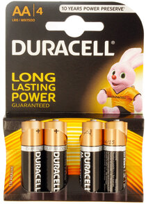 Duracell AA LR6  / MN1500 Baterie alkaliczne 4 sztuki
