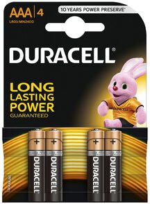 Duracell AAA LR03 / MN2400 Baterie alkaliczne 4 sztuki   