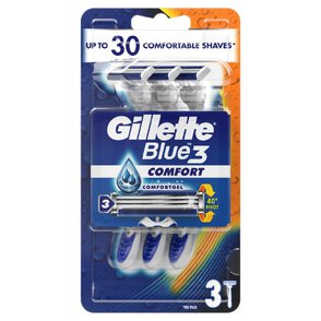 Gillette Blue3 Comfort Jednorazowa maszynka do golenia dla mężczyzn 3 sztuki