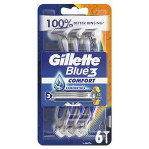 Gillette Blue3 Comfort Jednorazowa maszynka do golenia dla mężczyzn 6 sztuk