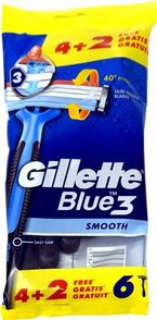 Gillette Blue3 Jednorazowa maszynka do golenia dla mężczyzn 4+2 sztuki