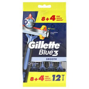 Gillette Blue3 Smooth Jednorazowe maszynki do golenia 12 sztuk