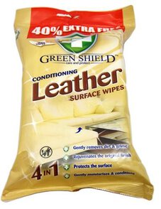 Green Shield Leather Nawilżane chusteczki do czyszczenia skór 70 sztuk