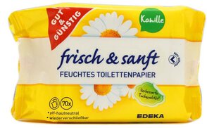 Gut&Gunstig nawilżany papier toaletowy Kamille 2x70szt