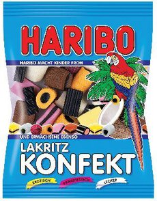Haribo Konfekt żelki roladki z lukrecją 200g 