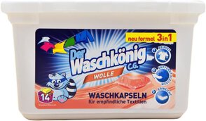 Kapsułki Waschkonig 14 prań  3w1 Wolle