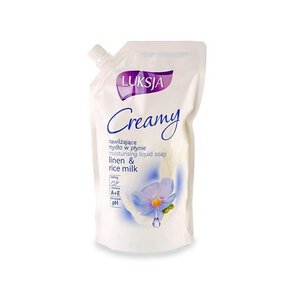 Luksja Creamy Linen & Rice Milk Kremowe mydło w płynie, opakowanie uzupełniające 400 ml