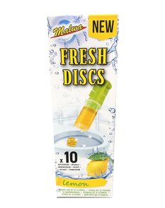 Malwa Fresh Discs Żelowy krążek do WC Lemon 10 sztuk, 60 ml