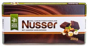 Nusser czekolada gorzka z orzechami laskowymi 200g