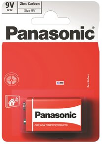 Panasonic 6F22 9V Bateria cynkowo-węglowa 1 sztuka