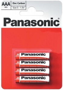 Panasonic R03 / AAA Baterie cynkowo - węglowe 4 sztuki