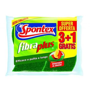 Spontex Fibra Plus 3+1 zmywak poliuretanowy
