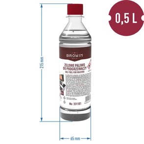Żelowe paliwo do podgrzewaczy wędzarni 0,5L Browin