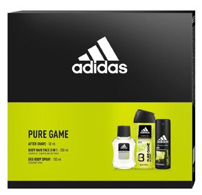 Zestaw Adidas Pure Game Woda Toaletowa 50ml + Żel Pod Prysznic 250ml + Dezodorant 150ml