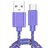 Kabel USB-Lighting 3m nylon płaski fiole S2368501F